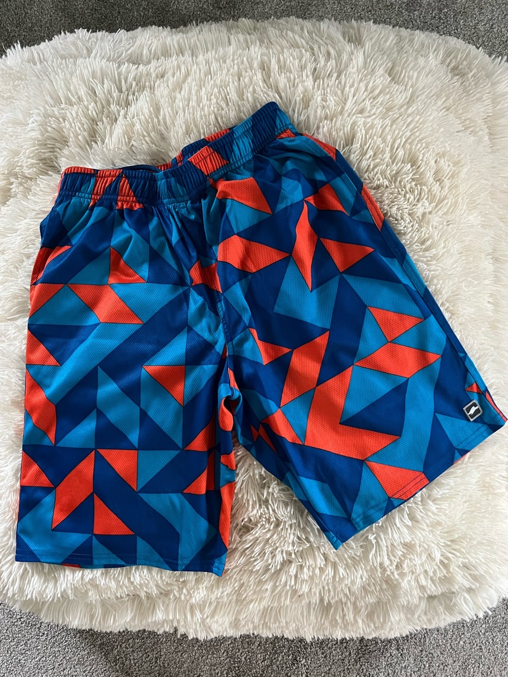 Tony Hawk Blue & Orange Patterned Athletic Shorts